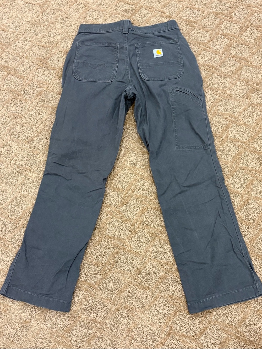 Carhartt Relaxed Fit Carpenter Work Pants Charcoal Grey 30x30 - Picture 3 of 6